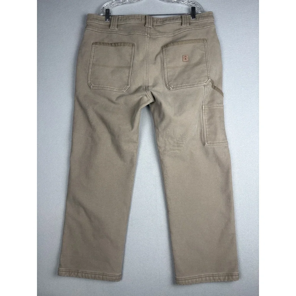 Coleman Pants Mens 38x30 Khaki Fleece Lined Outdoor Workwear Utility Fall 2021
